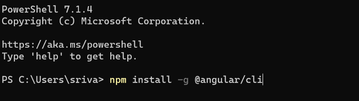 Install Angular CLI